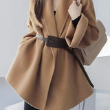 Elegant and Intellectual Women's Loose Wool Coat - 2 Colors Available