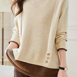 Loose spliced fake two-piece knitted sweaters