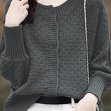 All-match batwing-sleeved cardigan