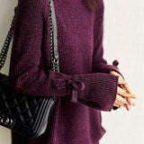 Elegant shiny silk sweater