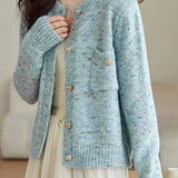 Chanel-style short knitted cardigan