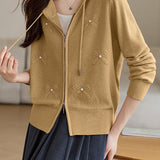 Elegant wool knitted cardigan