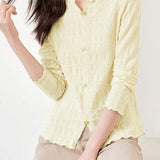 Textured French elegant long sleeves