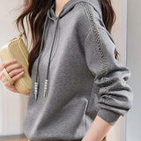 Minimalist Versatile Pearl Casual Sweatshirt