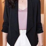 Modern Minimalist Three-Quarter Sleeve Asymmetrical Design Elegant Jacket - 5 Colors Available