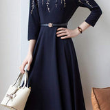 French Luxury Embroidered Maxi Dress