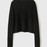 Basic Round Neck Open Knit