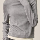 Fake two-piece round-neck knitted sweater