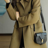 Lapel Melton Coat with Side Pockets - 5 Colors Available, Lined