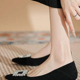 French-style pointed low-heel shoes