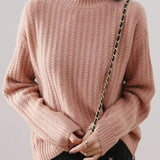 Thick Cable Knit Half-Pullover