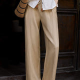 Woven Belt Casual Maxi Pants - 3 Colors Available