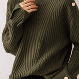 Half turtleneck knitted sweater