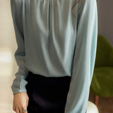 Elegant Ruffle Trim Chiffon Shirt