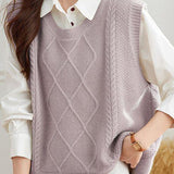 Loose Sleeveless Sweater Vest