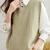 Loose Sleeveless Sweater Vest