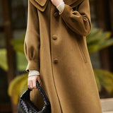 Peter Pan Collar Double-Layer Wool Coat