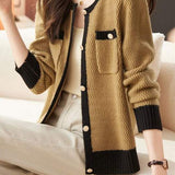 Cropped Chic Knitted Long Sleeve Jacket