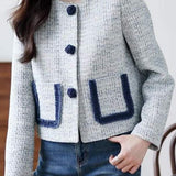 Chanel Style Single-Breasted Short Jacket