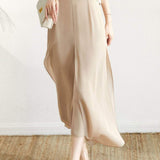 Effortless Slit Long Wide Pants