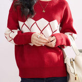 Minimalist Thick Warm Basic Crewneck Knit Top