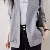 Boyfriend Style Loose V-Neck Cardigan Sweatshirt