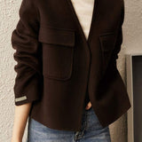 Retro-style elegant woolen coat