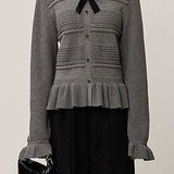 Chanel-Inspired Bow Knit Top