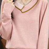 Asymmetric lapel knitted top