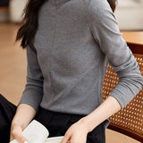 Turtle Neck Long Sleeve Slim Knit