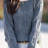 Casual Round Neck Open Knit - 6 Colors Available