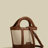 Contrasting Design Casual Shoulder Bag with Lining - 3 Colors Available