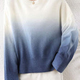 Blue Ombre Gradient Sweater