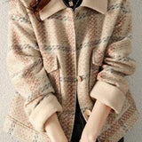 Chanel-Style Lapel Short Wool Coat