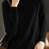 High Neck Button Decor Knit Top - 8 Colors Available