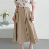 A-Line Basic Long Flare Skirt - 2 Colors Available