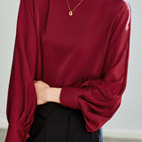 Solid color round-neck shirt