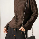 Thick Cable Knit Half-Pullover