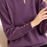 Elegant Fashion Solid Color Long Sleeve Knit Top in 5 Colors