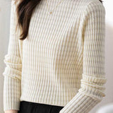 Slim long-sleeved knitted base layer shirt