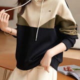 Daily Casual Color Block Hoodie Sweatshirt