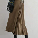 Elegant A-Line Midi Skirt