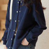 Casual Baseball Collar Loose Long Sleeve Jacket