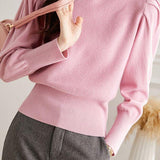 Fashionable doll-collar knitted sweater