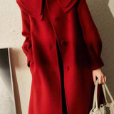 Peter Pan Collar Double-Layer Wool Coat