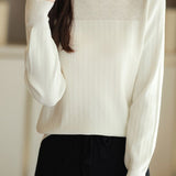 Half Turtleneck Jacquard Sweater Knit Base