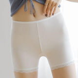 Ice silk seamless white leggings