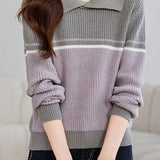 Vintage contrast lapel sweater