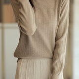 Half Turtleneck Jacquard Sweater Knit Base