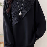 Spliced casual sweatshirt